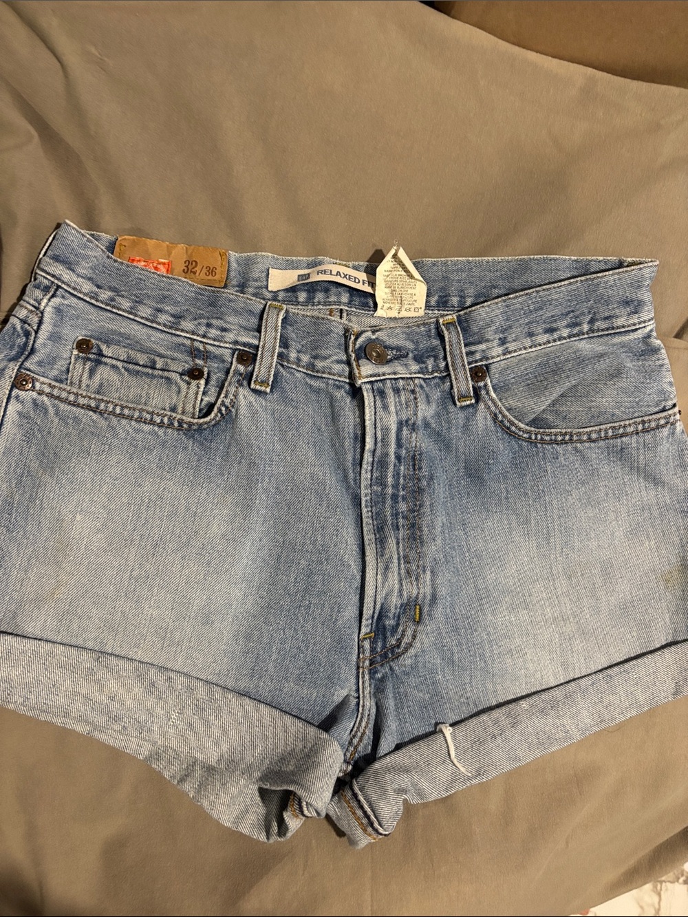 GAP Light Blue Relaxed Fit Denim Shorts